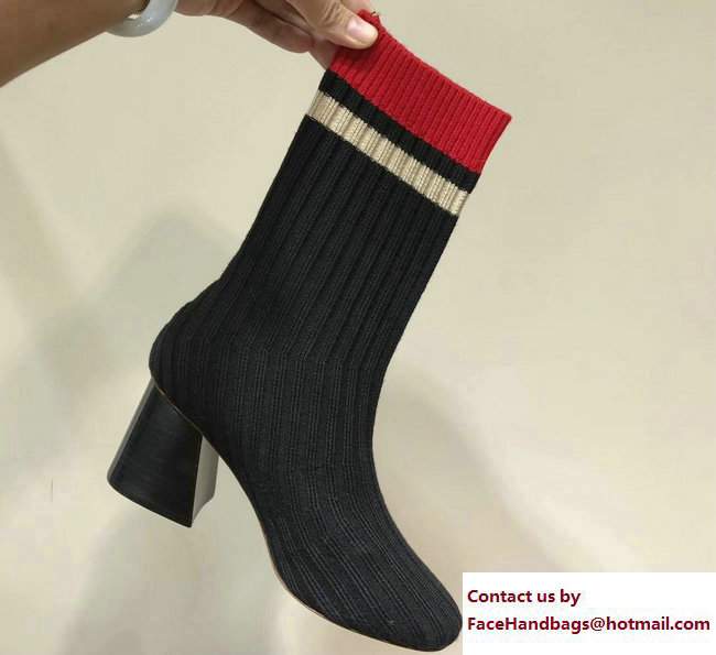Celine Knit Ballerina Sock Ankle Boots Ribbed 03 2017