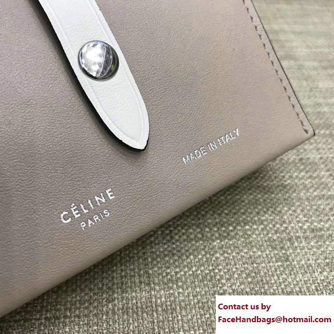 Celine Strap Accordeon Card Holder 104323 Beige/White - Click Image to Close
