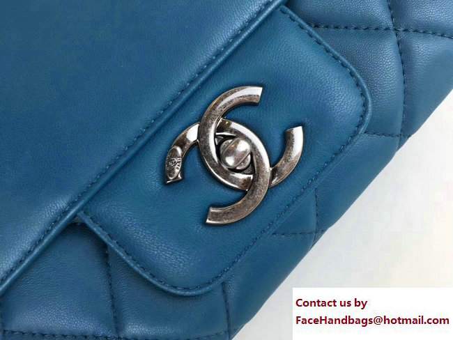 Chanel All About Flap Large Bag A98693 Aqua 2017 - Click Image to Close