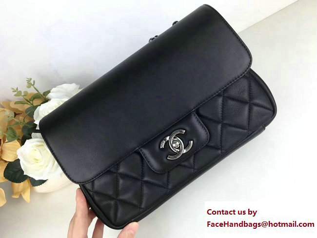 Chanel All About Flap Large Bag A98693 Black 2017 - Click Image to Close