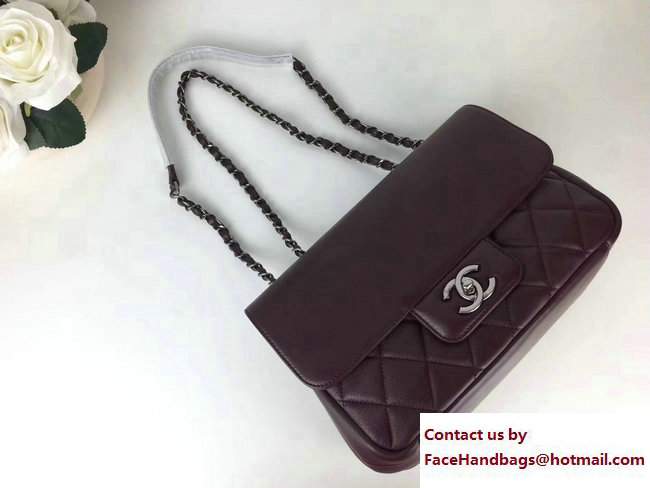 Chanel All About Flap Large Bag A98693 Burgundy 2017