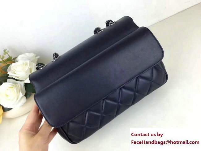 Chanel All About Flap Large Bag A98693 Navy Blue 2017 - Click Image to Close