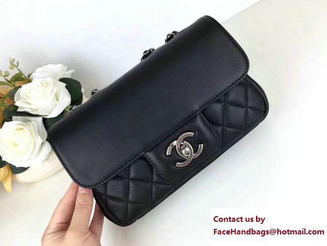 Chanel All About Flap Small Bag A98693 Black 2017