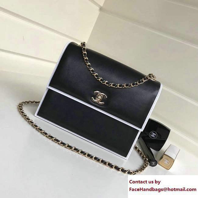 Chanel Bi-Color Flap Bag Black/White 2017 - Click Image to Close