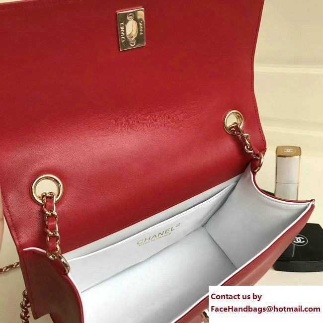 Chanel Bi-Color Flap Bag Red/White 2017