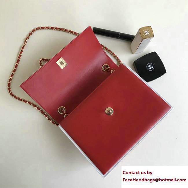 Chanel Bi-Color Flap Bag Red/White 2017