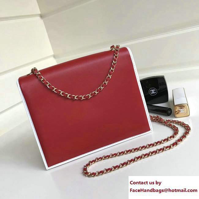 Chanel Bi-Color Flap Bag Red/White 2017 - Click Image to Close