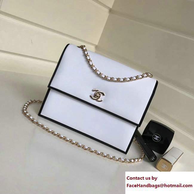 Chanel Bi-Color Flap Bag White/Black 2017