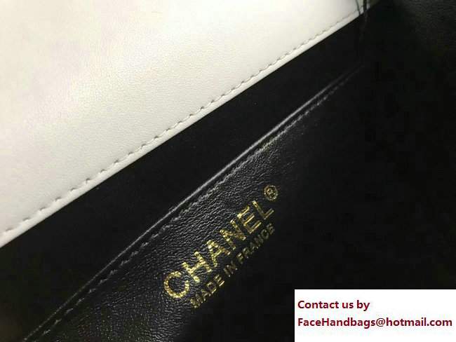 Chanel Bi-Color Flap Bag White/Black 2017 - Click Image to Close