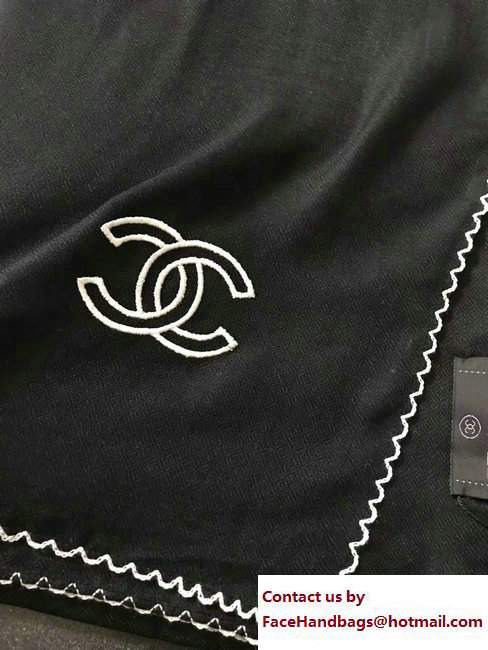 Chanel CC Logo Scarf Black 2017