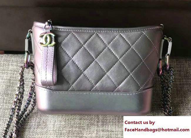 Chanel Gabrielle Small Hobo Bag A91810 Iridescent Purple 2017