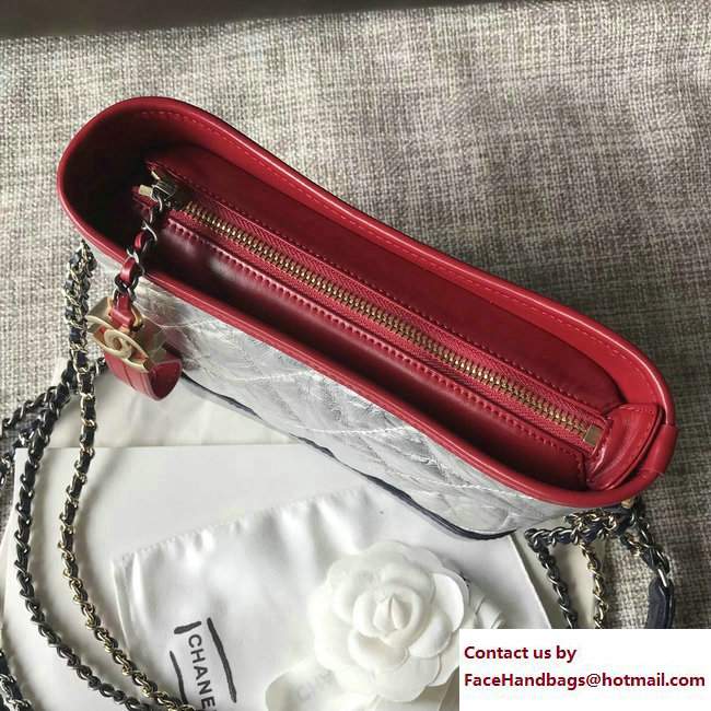 Chanel Gabrielle Small Hobo Bag A91810 Red/Silver/Blue 2017