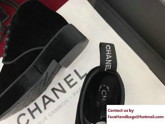 Chanel Heel 5cm Short Boots G33169 Velvet/Grosgrain Black 2017 - Click Image to Close