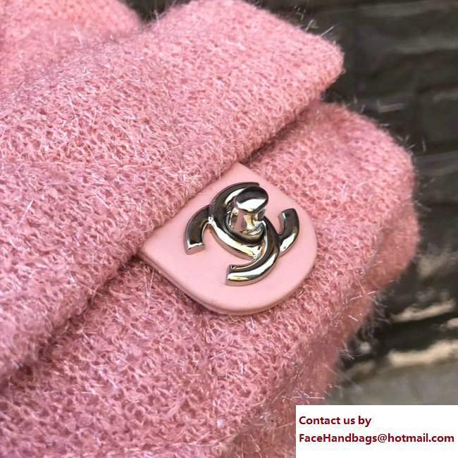 Chanel Knit Pluto Glitter Mini Backpack Bag Pink 2017