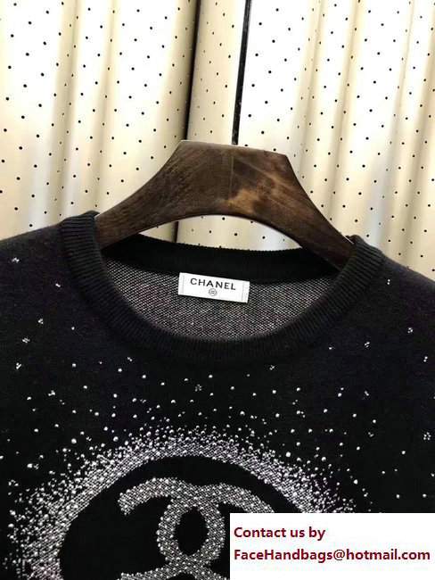 Chanel Logo Sweater Black 2017 - Click Image to Close