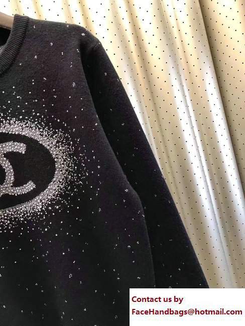 Chanel Logo Sweater Black 2017 - Click Image to Close