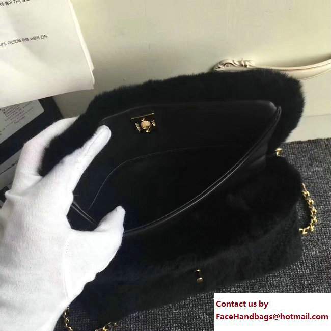 Chanel Orylag Lambskin Flap Bag Black 2017