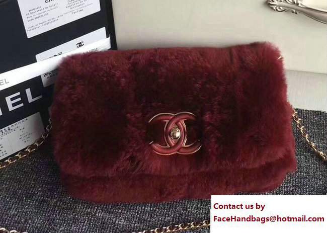 Chanel Orylag Lambskin Flap Bag Burgundy 2017