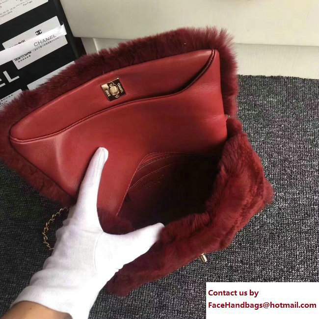 Chanel Orylag Lambskin Flap Bag Burgundy 2017