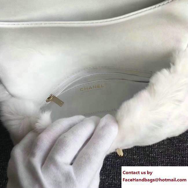 Chanel Orylag Lambskin Flap Bag White 2017