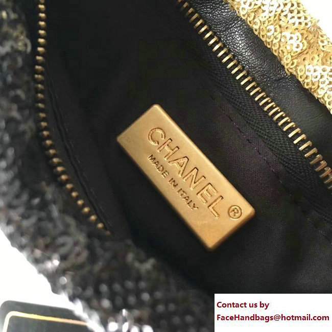 Chanel Sequins Clutch Bag A98677 PLEASE DARE TO DISTURB 2017