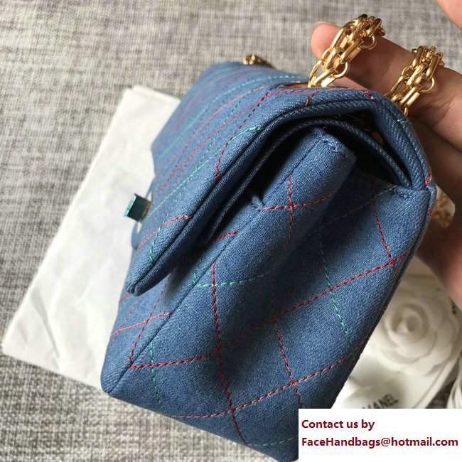 Chanel Thread Denim 2.55 Reissue Size 225 Flap Bag 2017