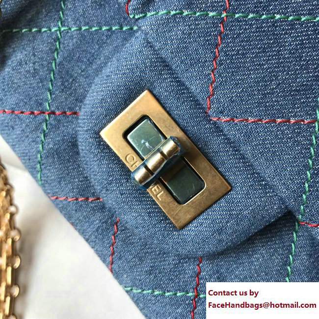 Chanel Thread Denim 2.55 Reissue Size 225 Flap Bag 2017