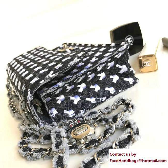 Chanel Tweed Classic Flap Bag with Robot Charm 2017 - Click Image to Close