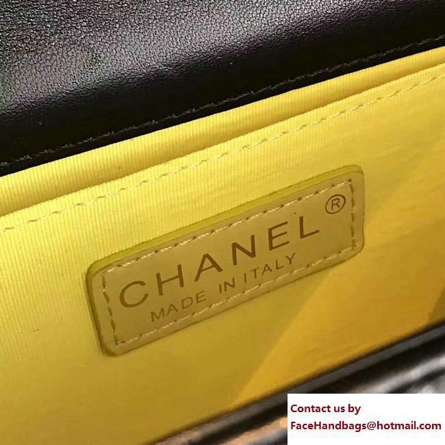Chanel Tweed/Lambskin Chevron Medium Boy Flap Bag Black 2017 - Click Image to Close