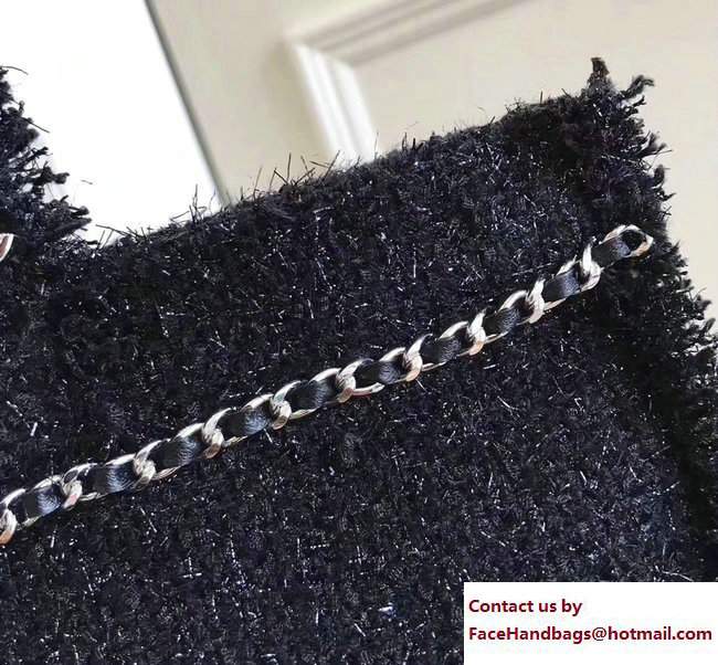Chanel Tweed Rocket Embellished Shopping in Fabrics Bag A94656 2017