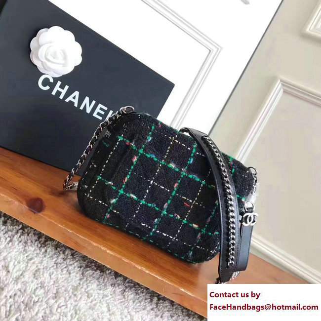 Chanel Tweed Waist Bag A93869 Green 2017