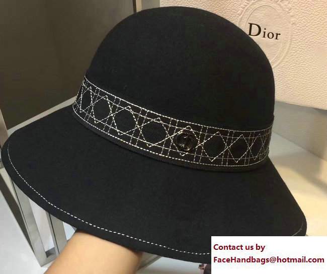 Dior Cannage Hat Black 2017 - Click Image to Close