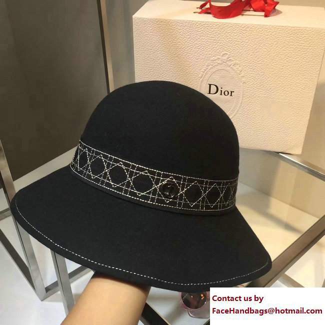 Dior Cannage Hat Black 2017 - Click Image to Close