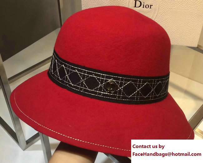 Dior Cannage Hat Red 2017