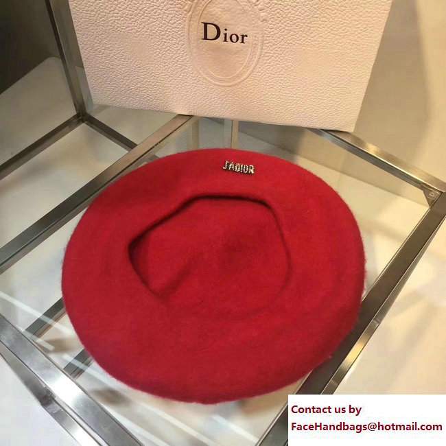 Dior J'adior Hat Fur Red 2017