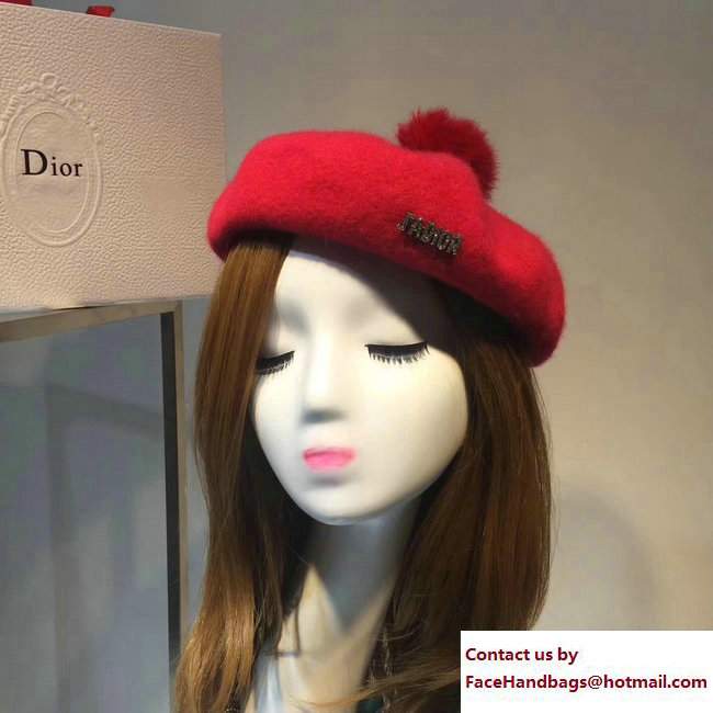Dior J'adior Hat Fur Red 2017 - Click Image to Close