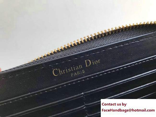 Dior J'adior Voyageur Croisiere Wallet Grained Black 2017 - Click Image to Close