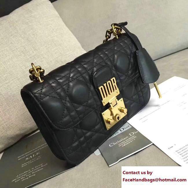 Dior Mini Dioraddict Flap Bag in Cannage Lambskin Black 2017