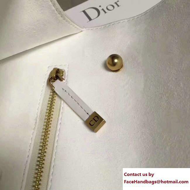 Dior Mini Dioraddict Flap Bag in Cannage Lambskin White 2017 - Click Image to Close