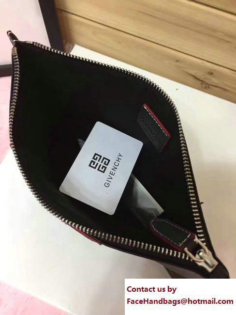 Givenchy Clutch Pouch Bag Black/Red 2017
