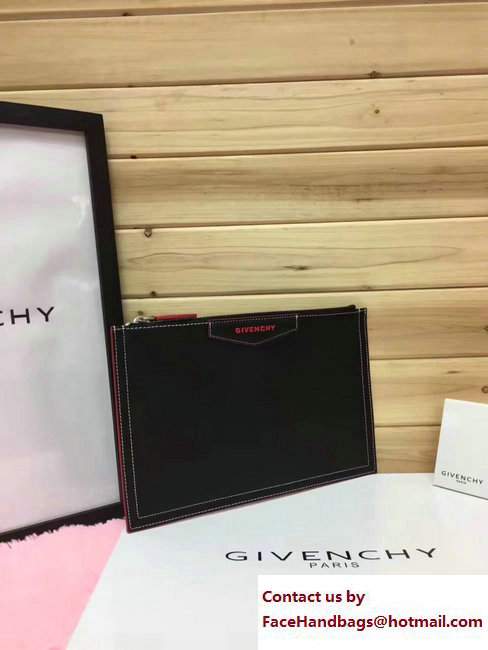 Givenchy Clutch Pouch Bag Black/Red 2017 - Click Image to Close