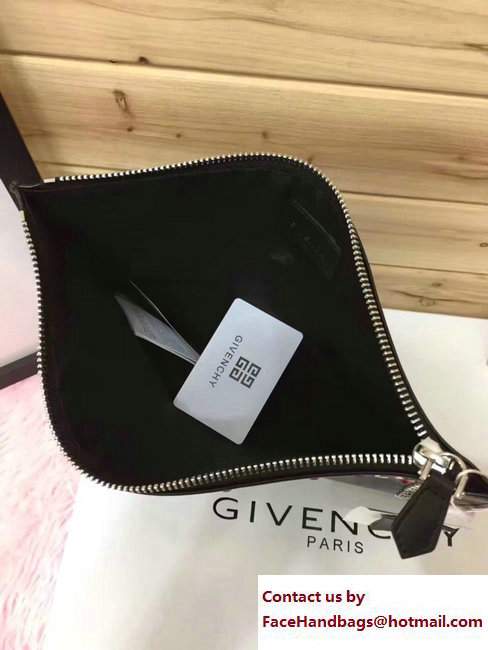 Givenchy Clutch Pouch Bag Black/Red Crystal and Studded Black 2017