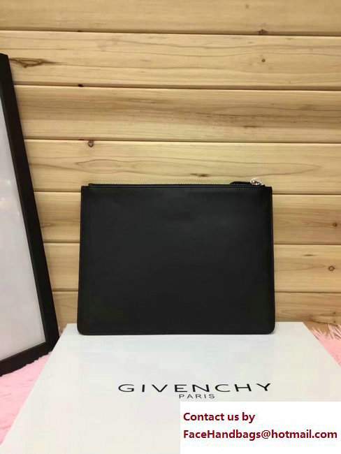 Givenchy Clutch Pouch Bag Circle White Star Black 2017