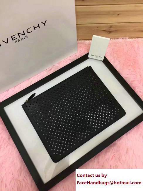 Givenchy Clutch Pouch Bag Eyelets Black 2017