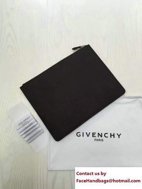 Givenchy Clutch Pouch Bag Grained Black 2017 - Click Image to Close