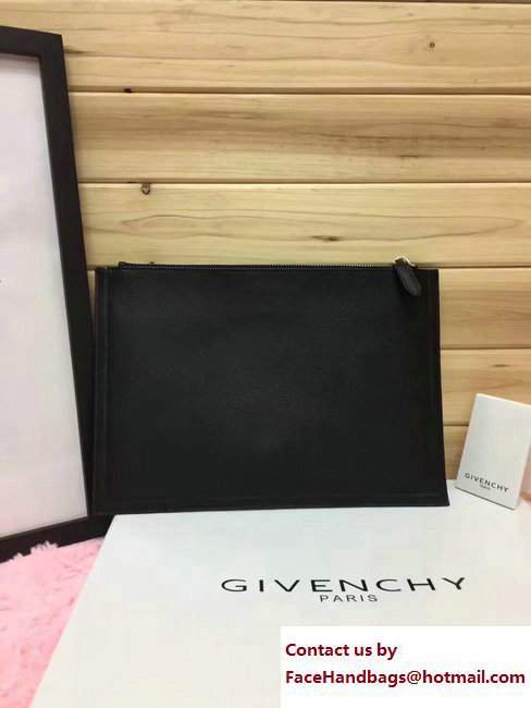Givenchy Clutch Pouch Bag Light Gold Logo Black 2017 - Click Image to Close