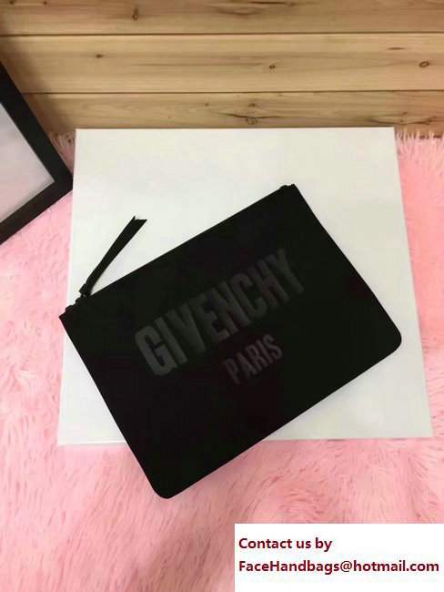 Givenchy Clutch Pouch Bag Logo Black 2017 - Click Image to Close
