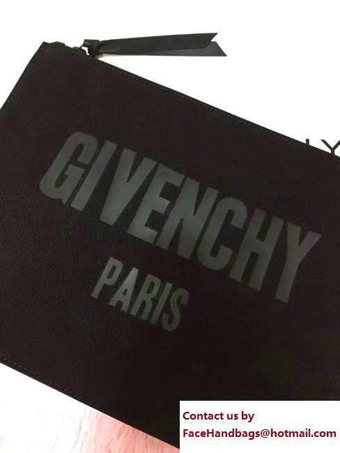 Givenchy Clutch Pouch Bag Logo Black 2017