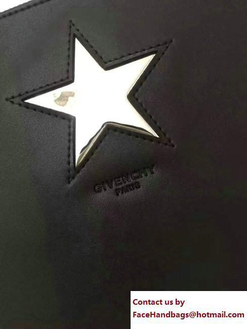 Givenchy Clutch Pouch Bag One Silver Star Black 2017