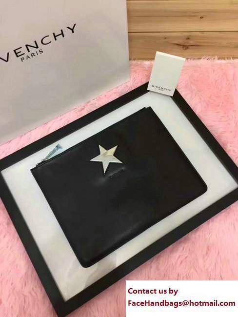 Givenchy Clutch Pouch Bag One Silver Star Black 2017 - Click Image to Close